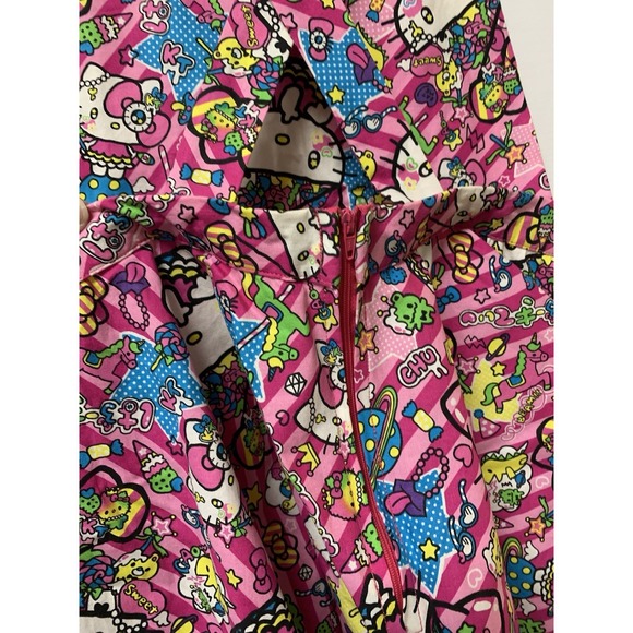 Hello Kitty Apron Womens Small Heart Lace Edge Bib Dress Handmade - Picture 11 of 13